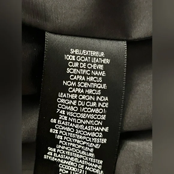 Alice + Olivia Miles Genuine Goat Suede Leather Quilted Zip Moto Jacket Black - Picture 10 of 10